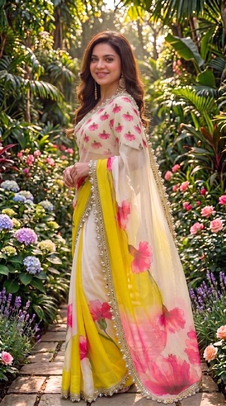 Premium designer Soft pure Georgette handwork sarees