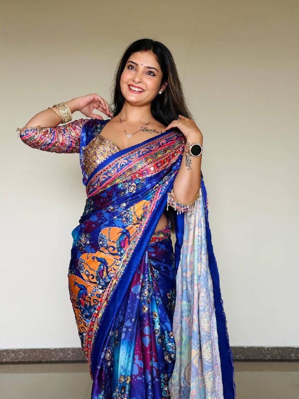 launching New Designer Soft Chinnon saree