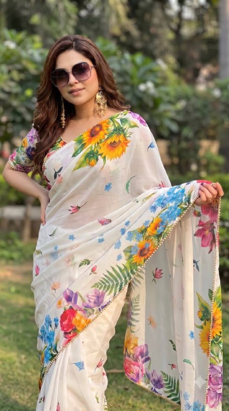 Premium designer Soft  Georgette sarees