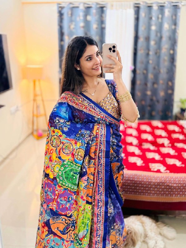 launching New Designer Soft Chinnon saree