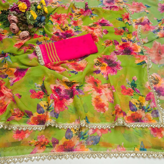 Premium designer Soft pure Georgette saree