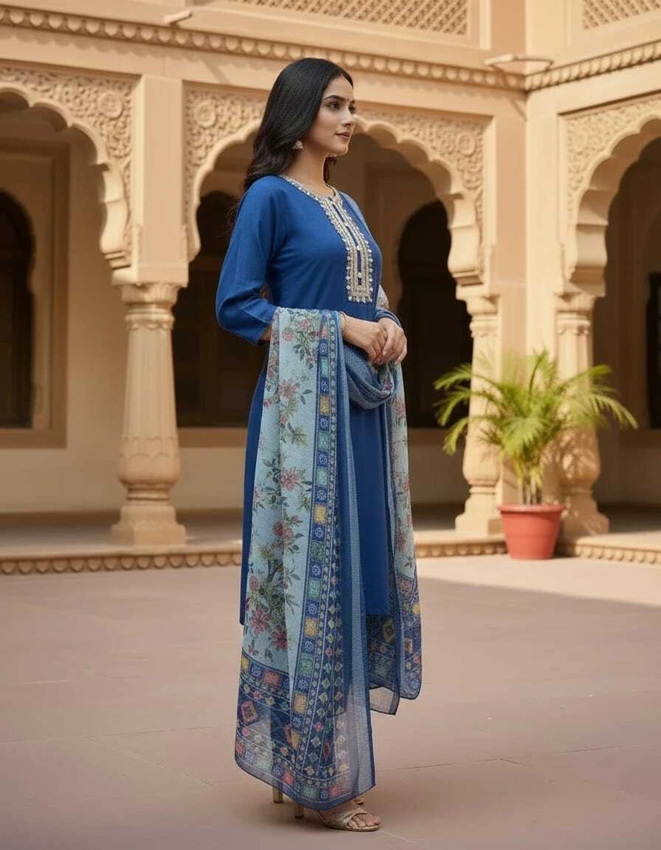 Fashion Women Embroidered  Kurta, Trouser/Pant & Dupatta Set