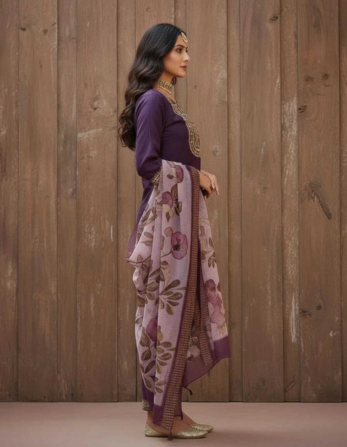 FASHION Embroidered Kurta, Trouser/Pant & Dupatta Set