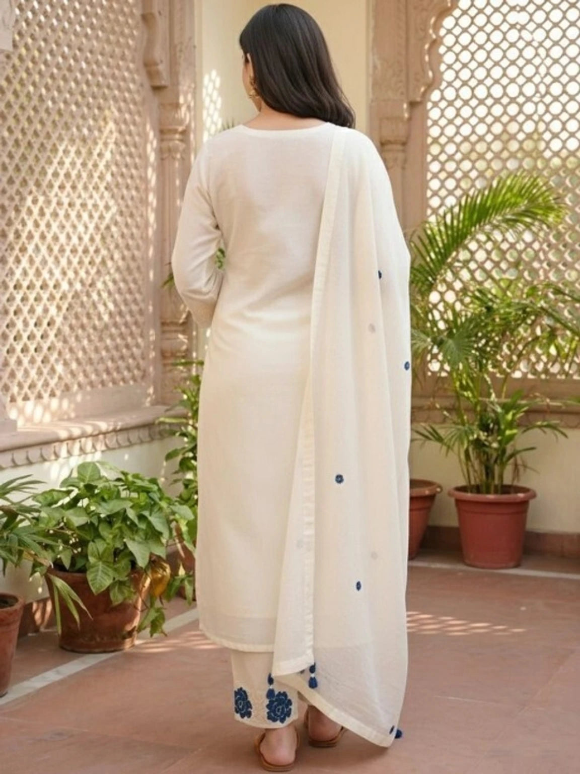 FASHION Embroidered Kurta, Trouser/Pant & Dupatta Set