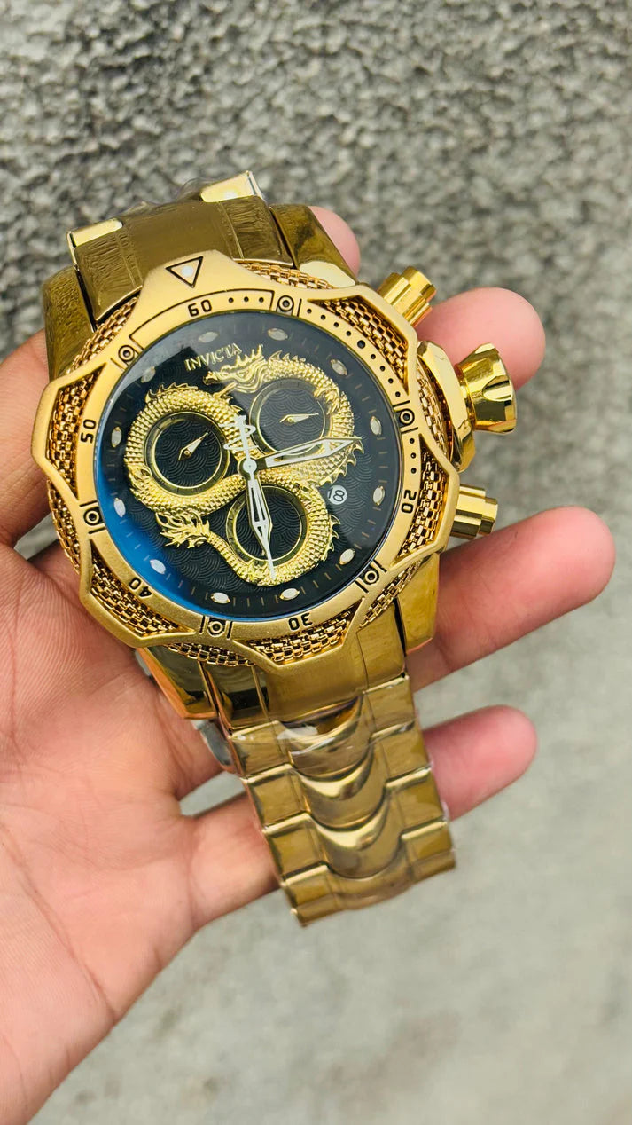 Invicta Black Dial Watch For Men's