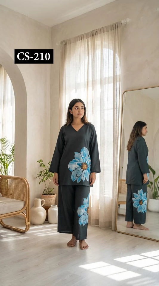 Slate Blue Bloom - Imported Rayon