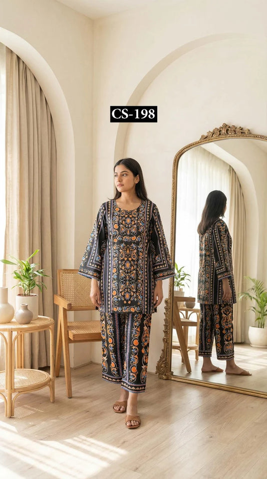 Midnight Royal Kashmiri - Imported Rayon