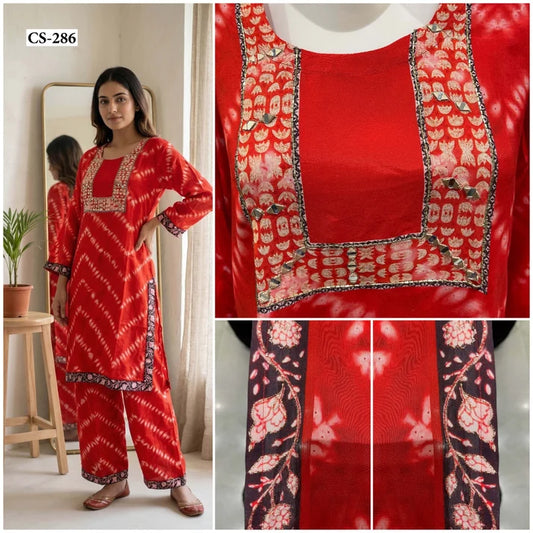 Rangriti Mirror Cord Set-PURE VISCOSE MUSLIN