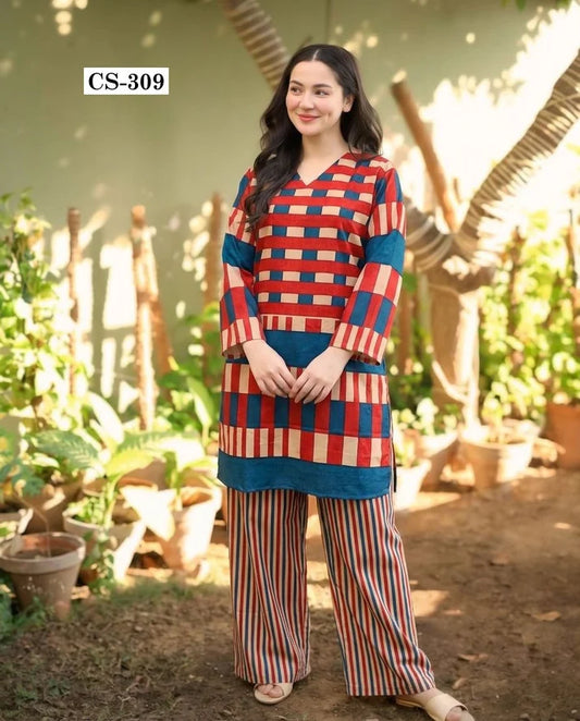 Meera Grid Co-ord IMPORTED RAYON