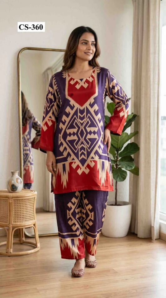 Tribal Luxe Cord Set- Japanese crepe