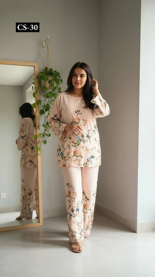 Birdsong Peach - Imported Rayon