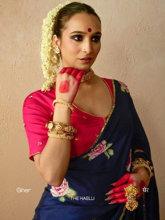 Premium designer Soft Chinon silk saree