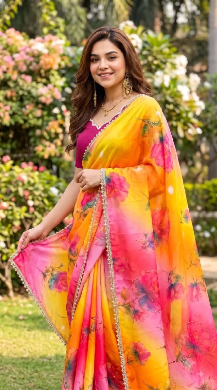 Premium designer Soft pure Georgette sarees