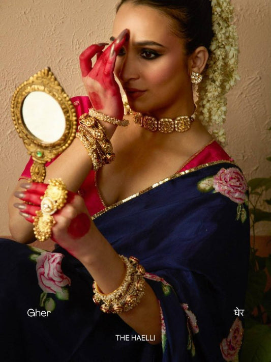 Premium designer Soft Chinon silk saree
