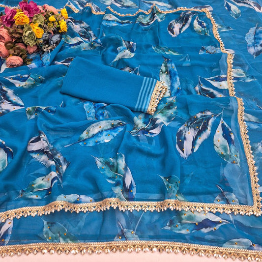 Premium designer Soft pure Georgette saree