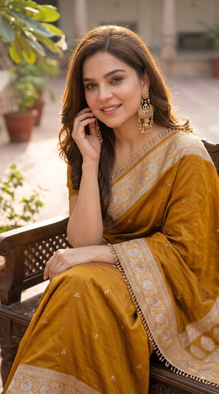 Premium designer  Soft Chinnon with beautiful print Saree