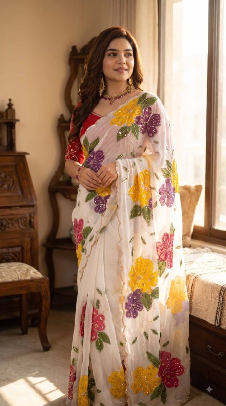 Premium designer Soft  Georgette sarees