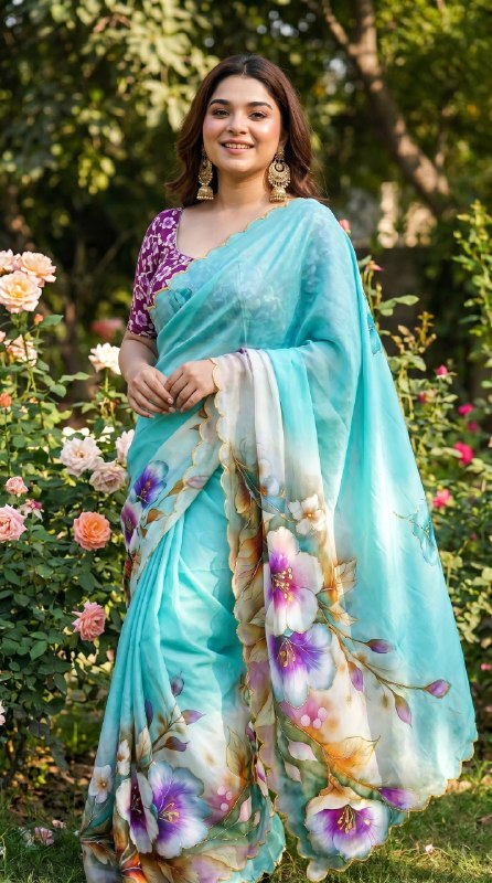 Premium Soft pure Georgette Saree