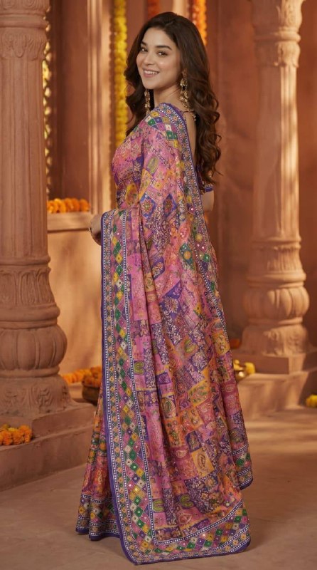 Premium Soft Chinnon Saree