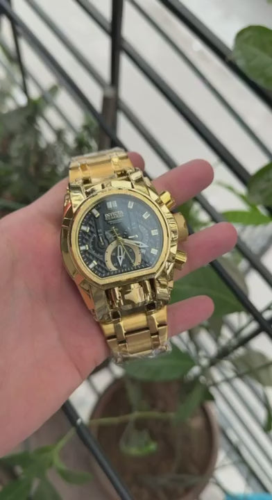 Invicta Classic Black Gold Mens Watch